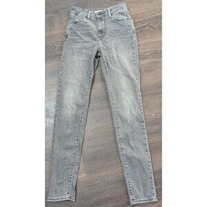 Levis 721 Jeans Womens 26 (25x28) Gray High Rise Skinny (594)
